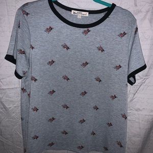 French bulldog print top